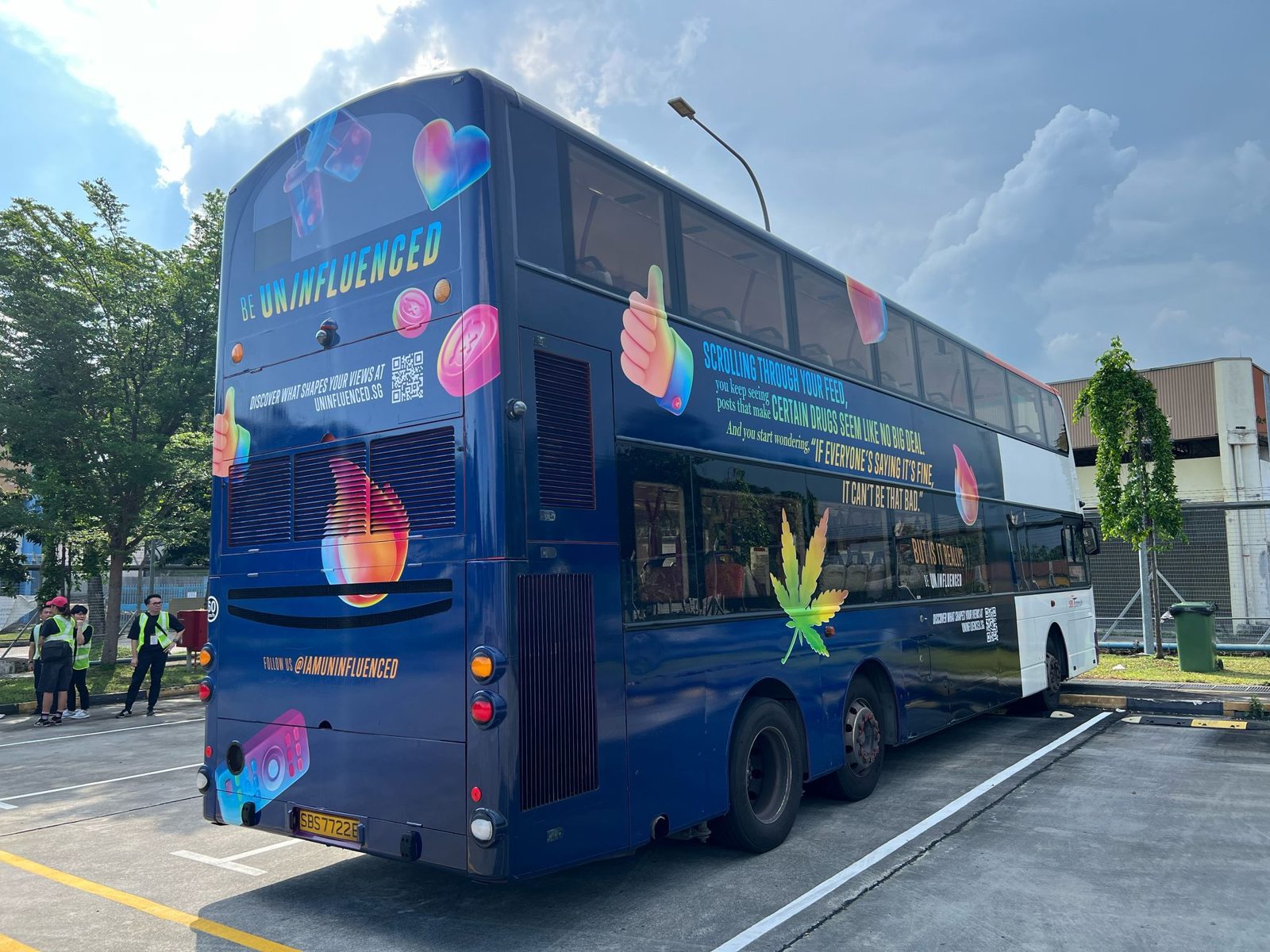 Be Uninfluenced bus wrap